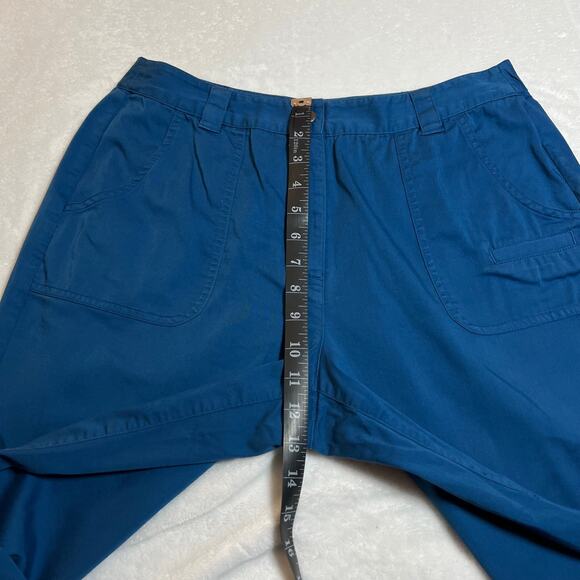 Chico's High Rise Wide Leg Crop Pants Size Medium/8 Colorful Lightweight Summer - Picture 7 of 9